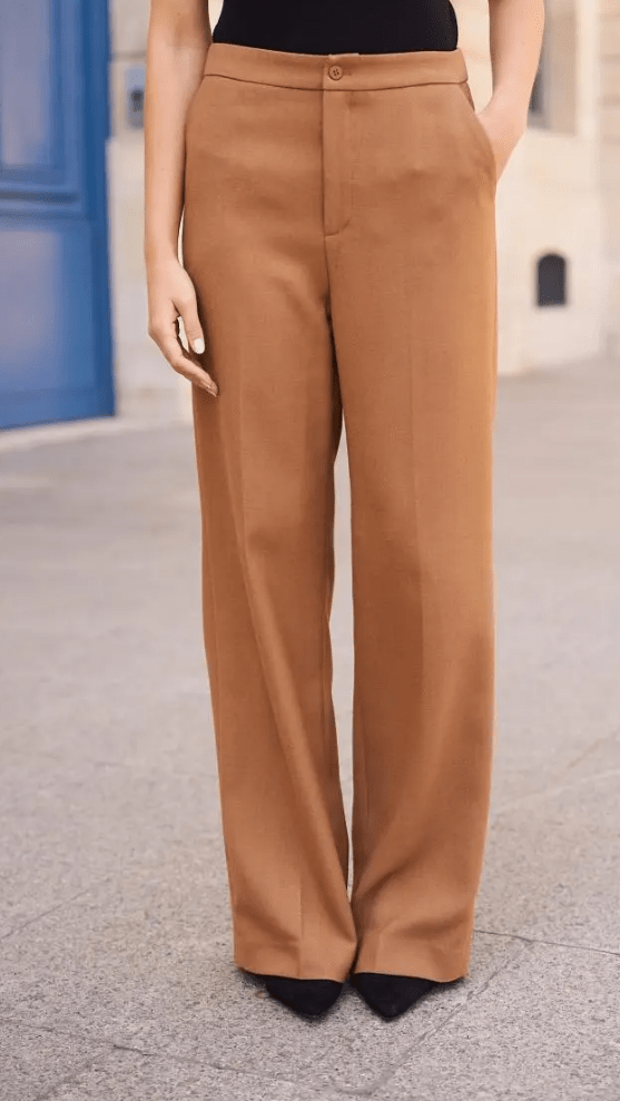 Ella Tan Trousers - Lily's Boutique