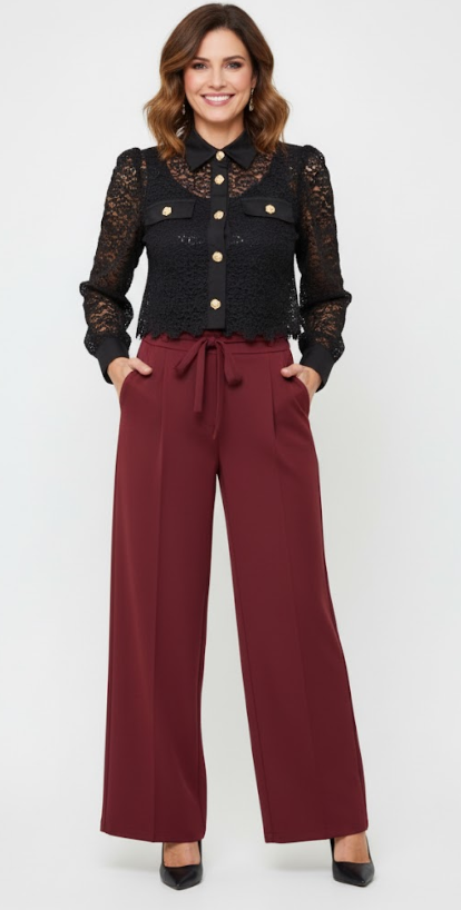 Becks Burgundy Trousers