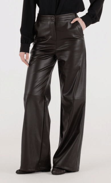 Ester Pleather Trousers Black - Lily's Boutique