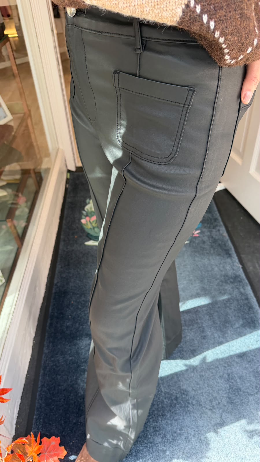 Louise Pleather Trousers - Lily's Boutique