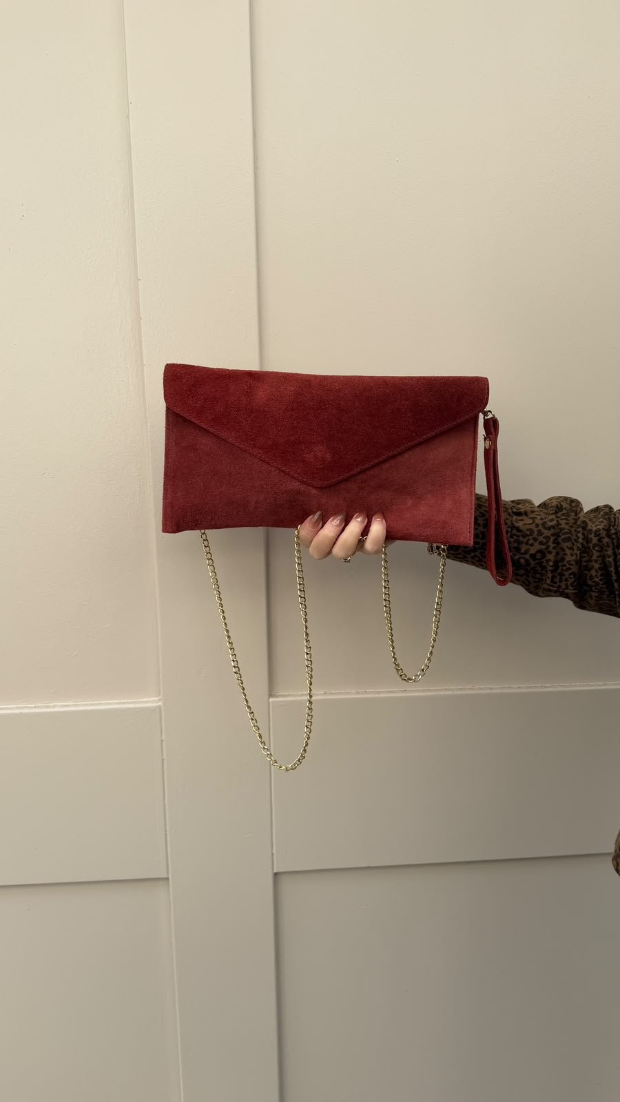 Rian Leather Bag Maroon - Lily's Boutique