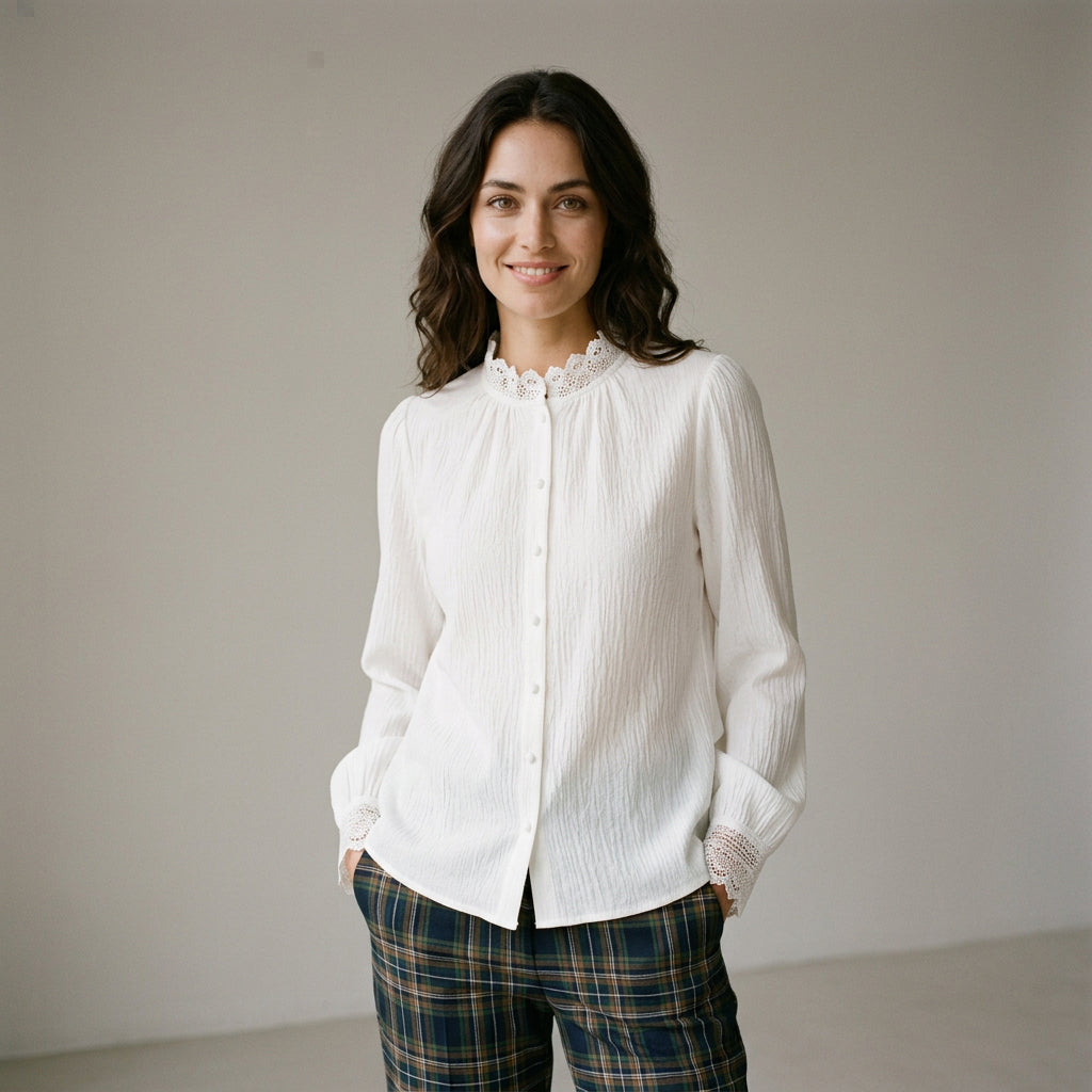 Frances White Blouse