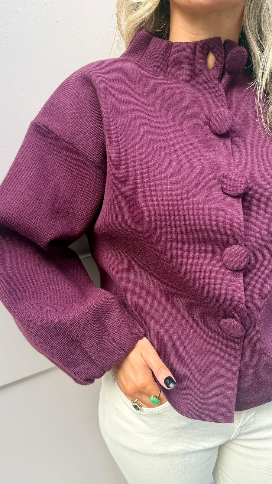 Grace Burgundy Cardi