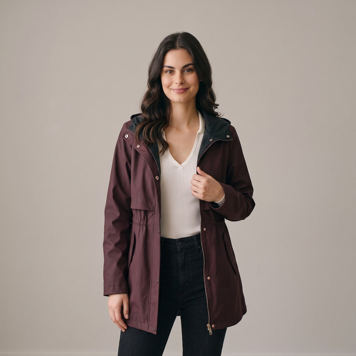 Bianca Jacket Reversible Burgundy and Black - Lily's Boutique