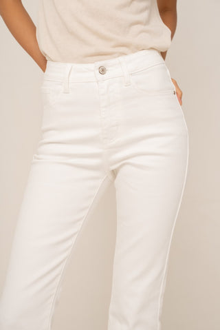 Cora White  Cropped Jeans