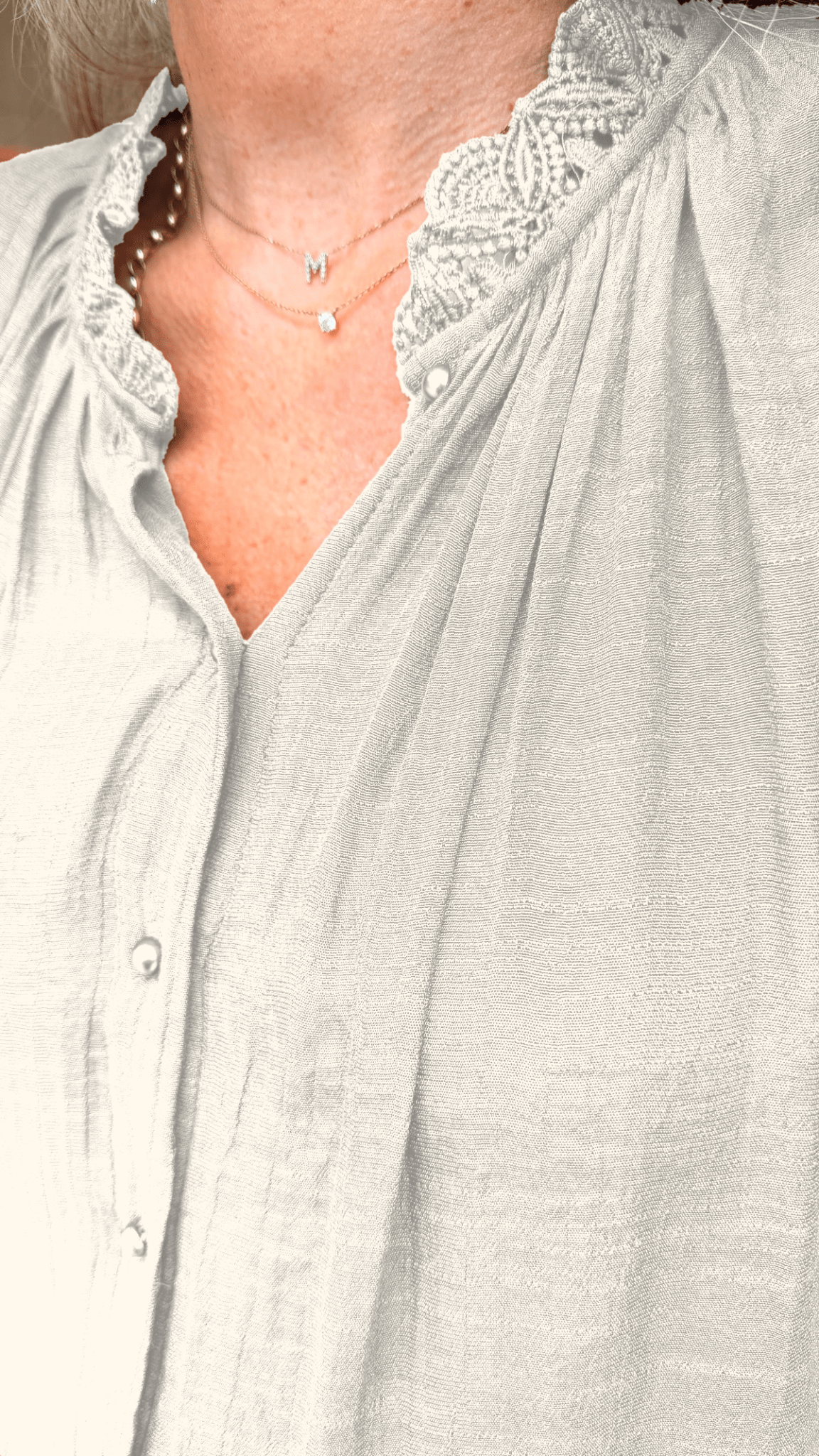 Natalia White Blouse - Lily's Boutique