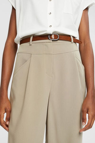 Tan Slim Leather Belt