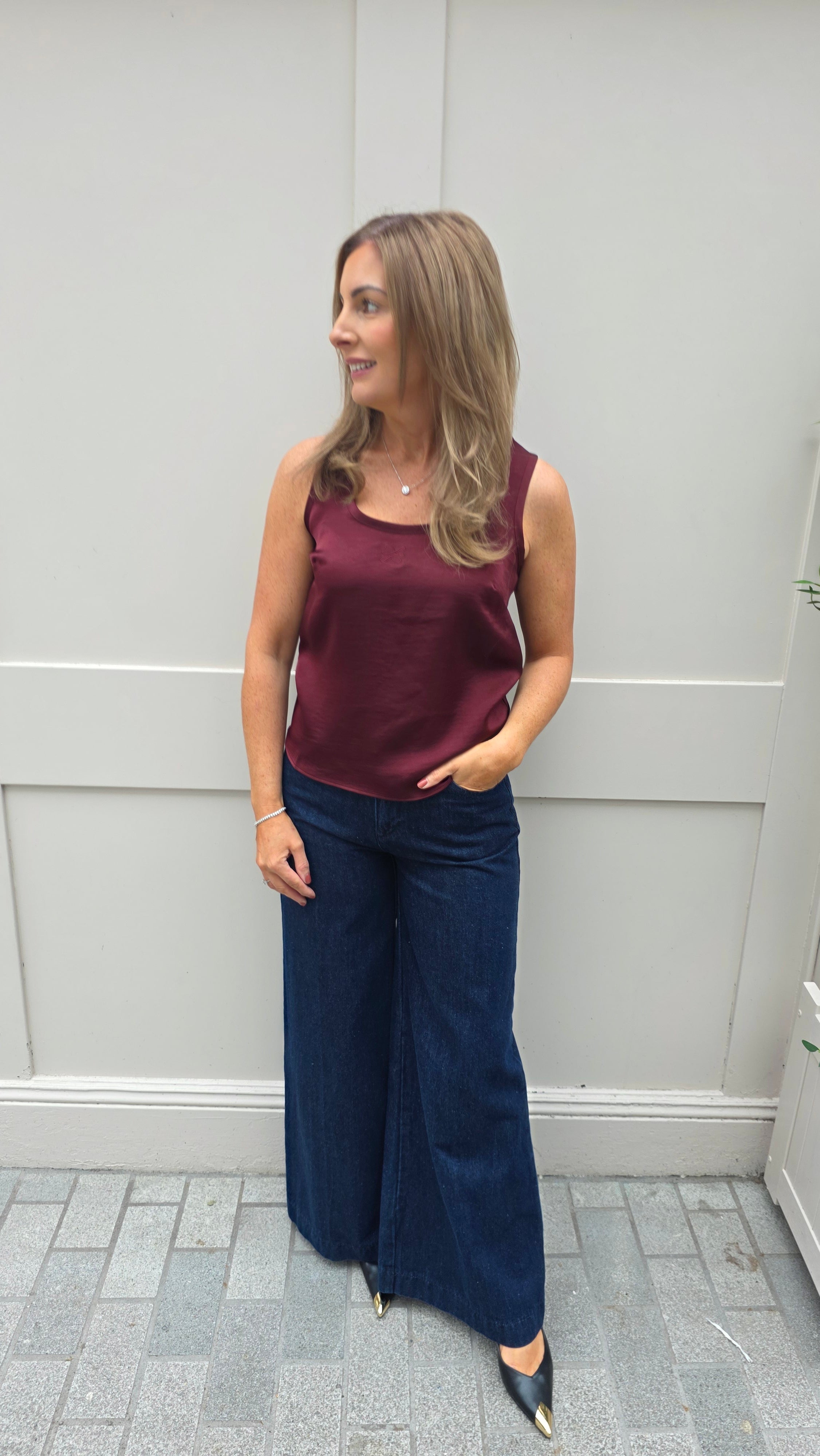 Jenny Cami Top Burgundy