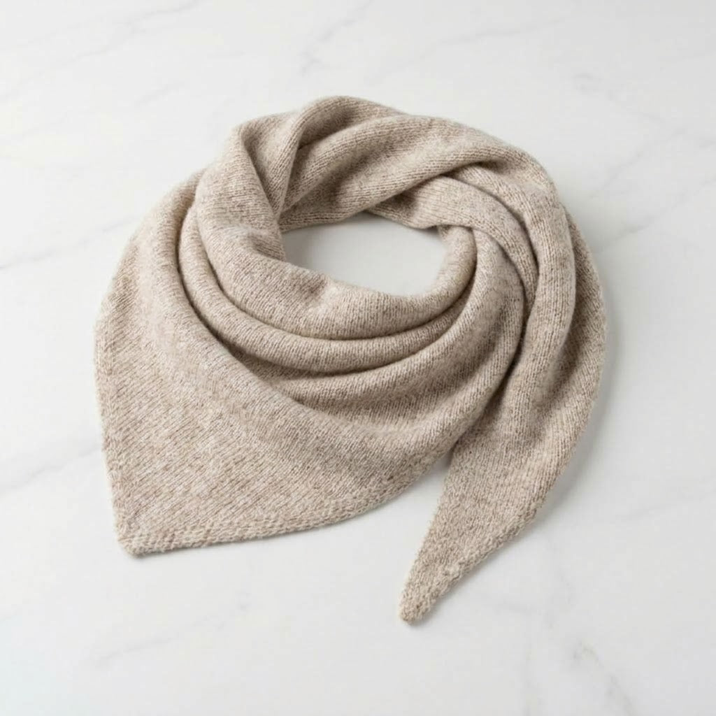 Helena Neck Wool Scarf (Oatmeal)
