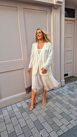 Olivia Sparkle Ecru Jacket