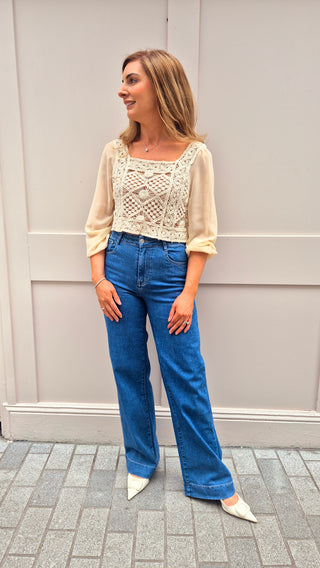 Heather Denims Wide leg