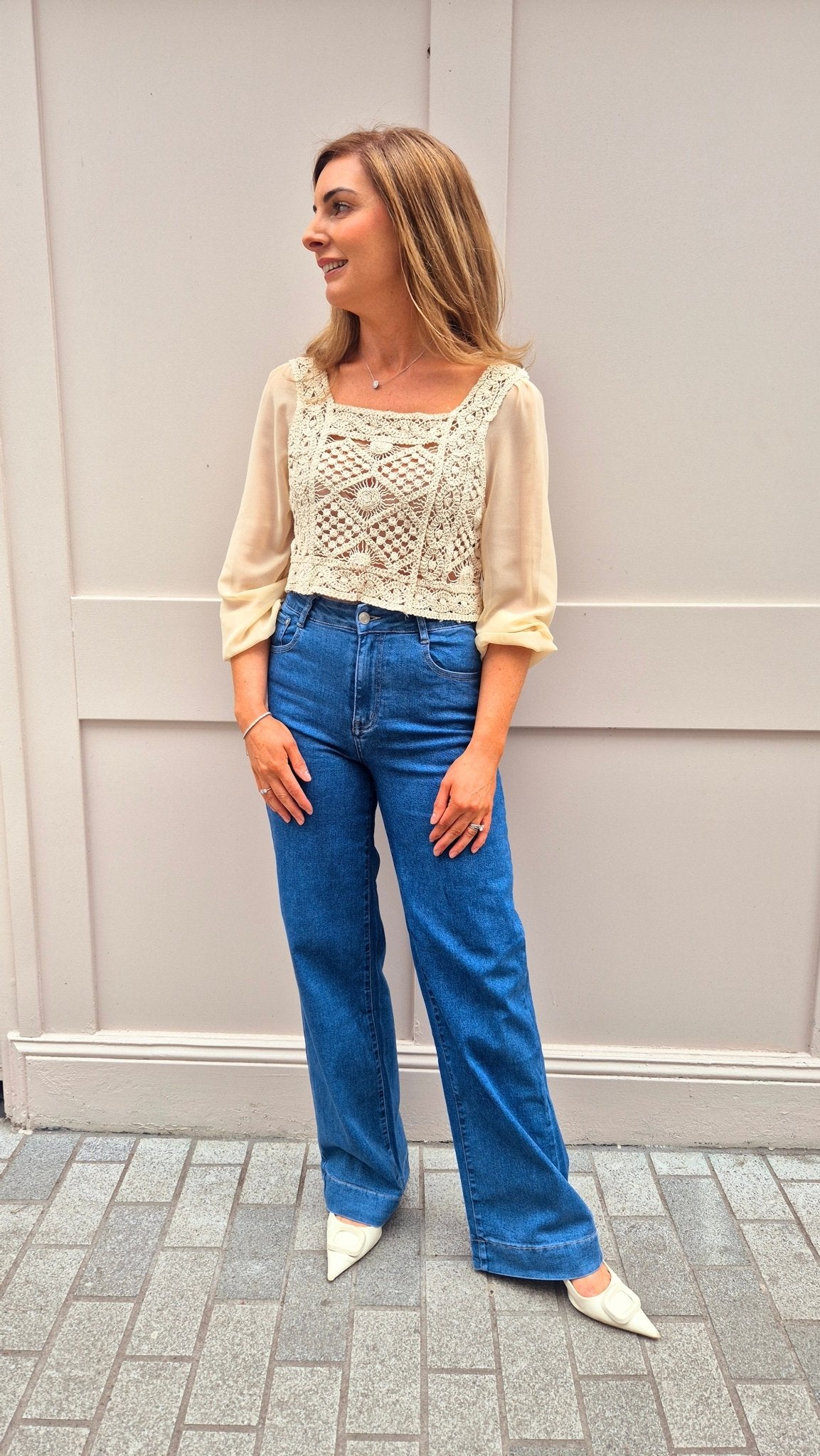 Heather Denims Wide leg - Lily's Boutique