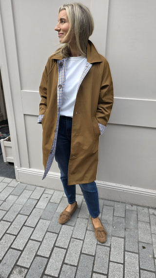 Charlotte reversible waterproof Trench coat