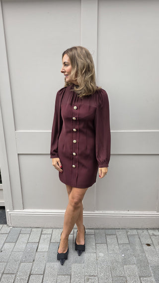 Victoria Burgundy Dress