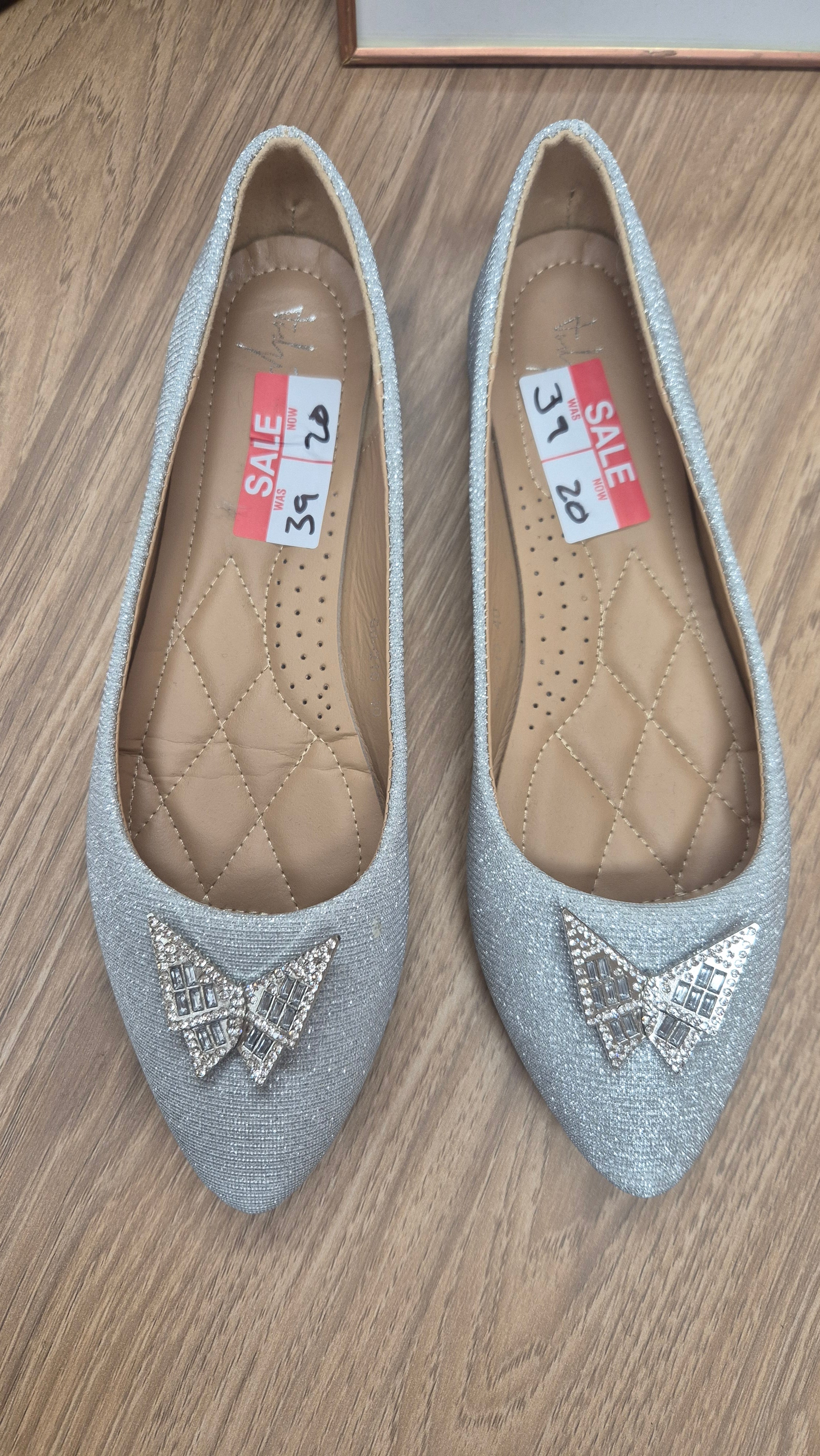 Maya Ballerina Pumps Silver