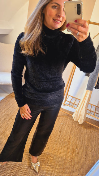Lydia Fluffy Jumper Black