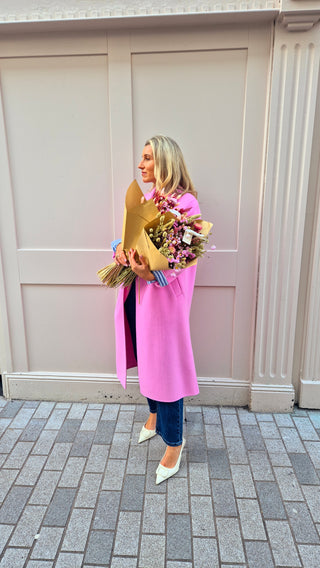 Polly Pink Wool Coat