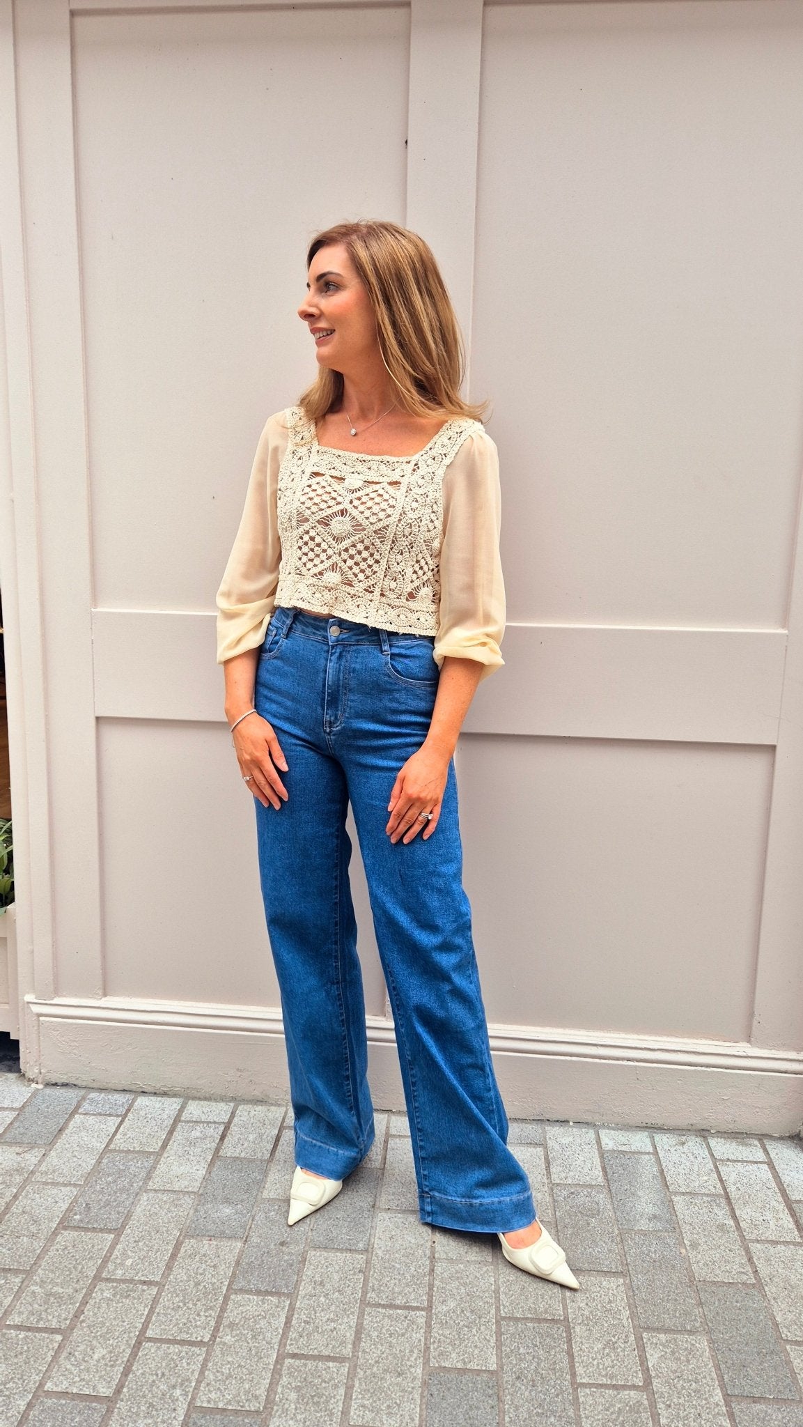 Heather Denims Wide leg - Lily's Boutique