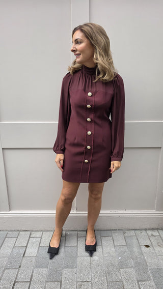 Victoria Burgundy Dress