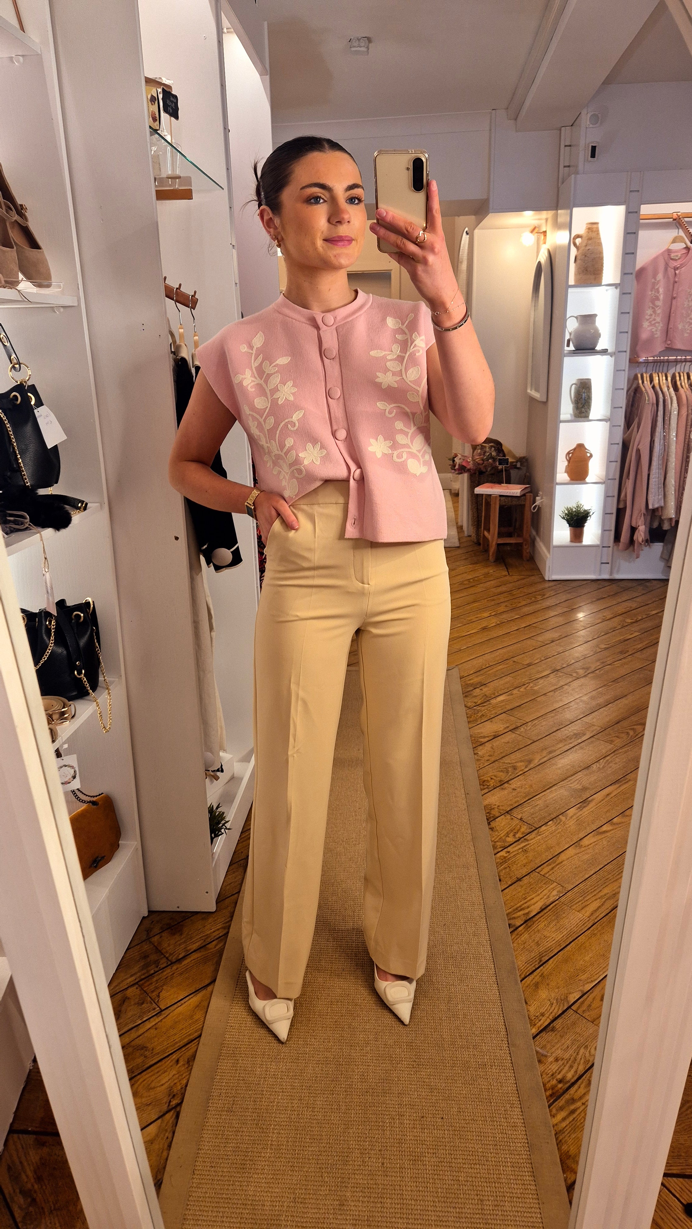 Ava Beige Trousers