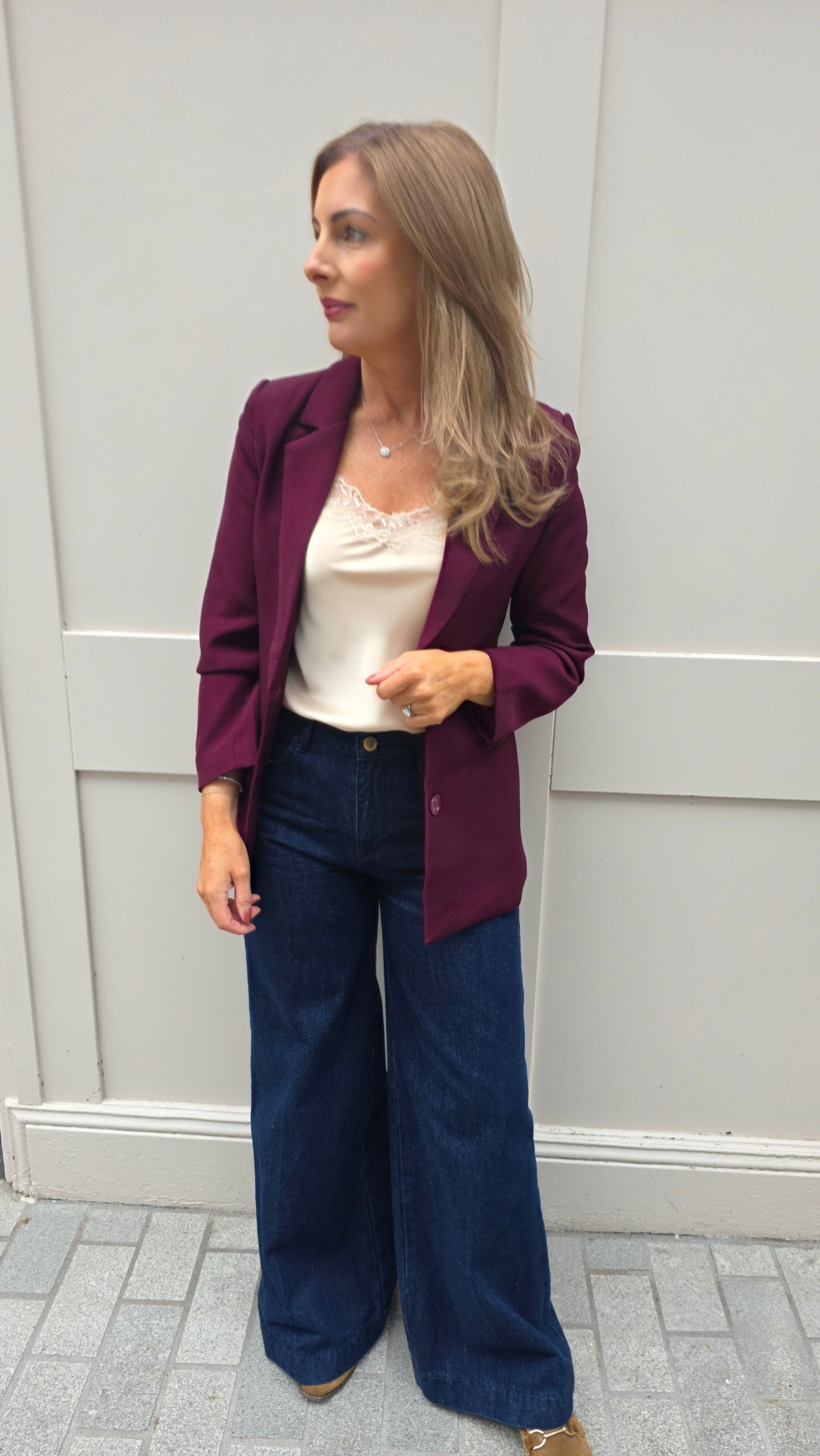 Tanya Burgundy Blazer