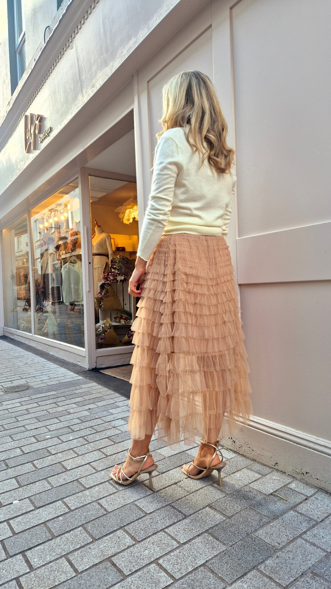 Juliet Cream Wrap Jumper - Lily's Boutique