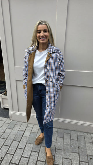 Charlotte reversible waterproof Trench coat