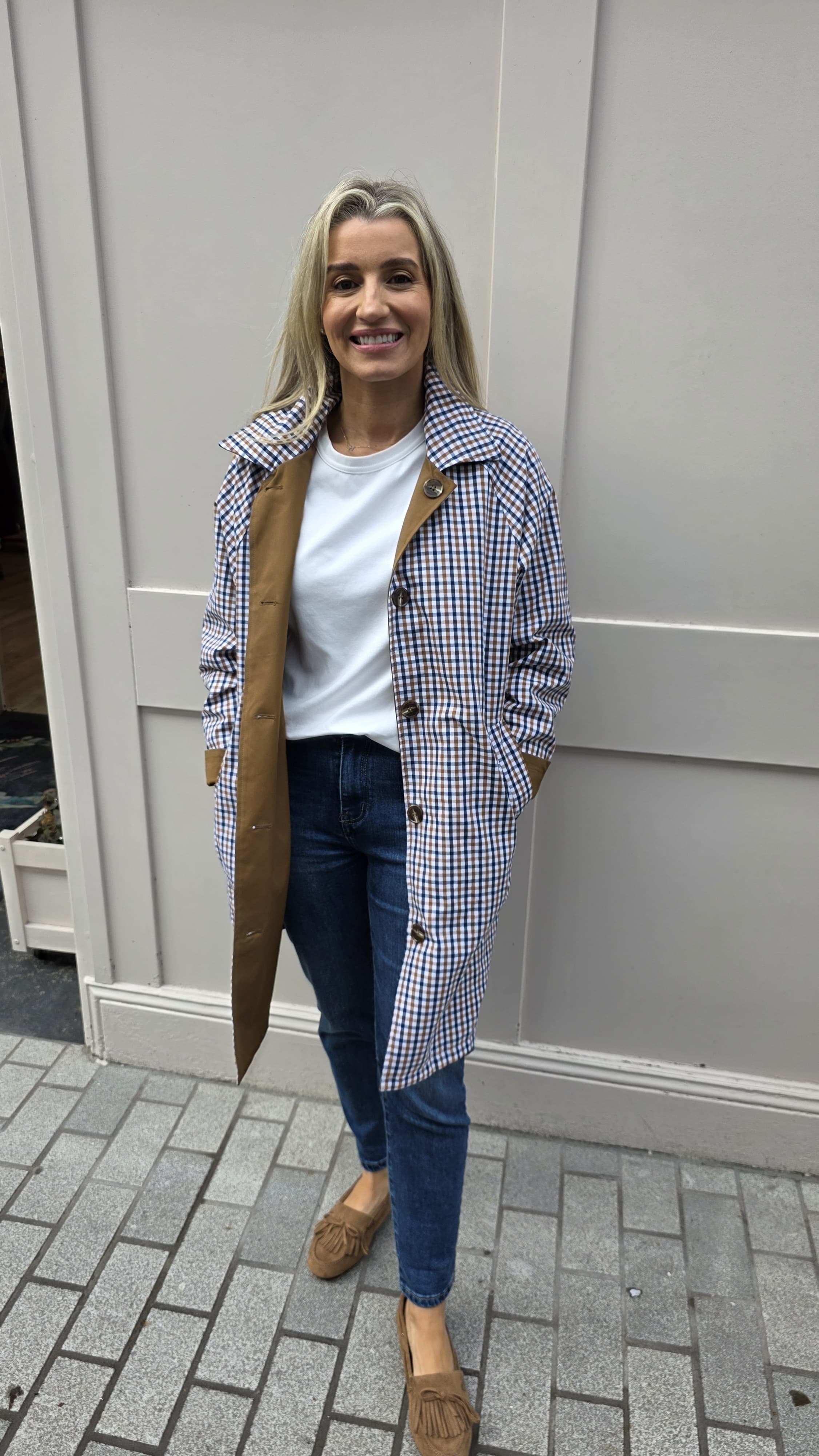 Charlotte reversible waterproof Trench coat