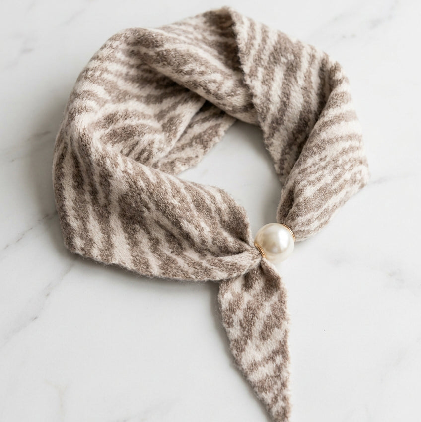 Michelle Wool Neck Scarf (Taupe)