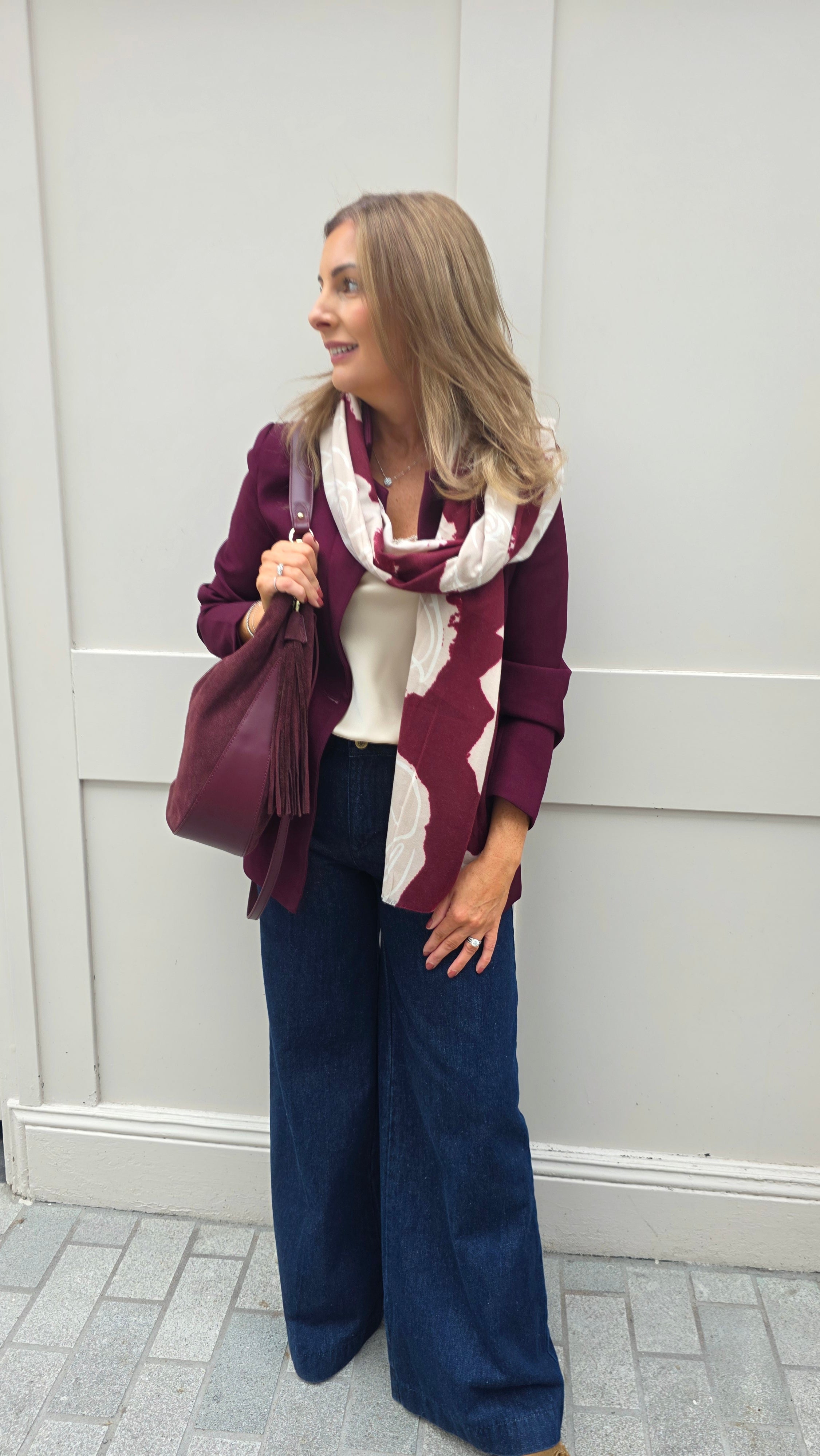 Loral Red Wool Scarf