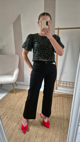 Emily Flared Black Jeans