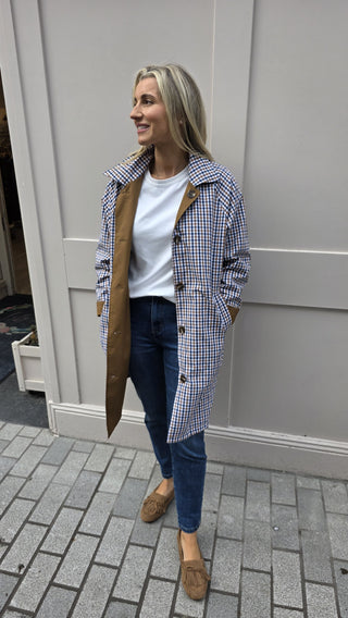 Charlotte reversible waterproof Trench coat