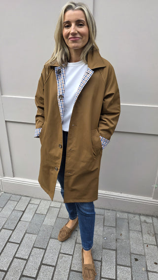 Charlotte reversible waterproof Trench coat