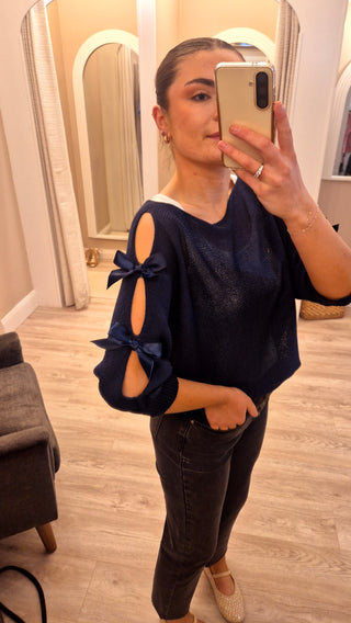 Tara Navy Jumper