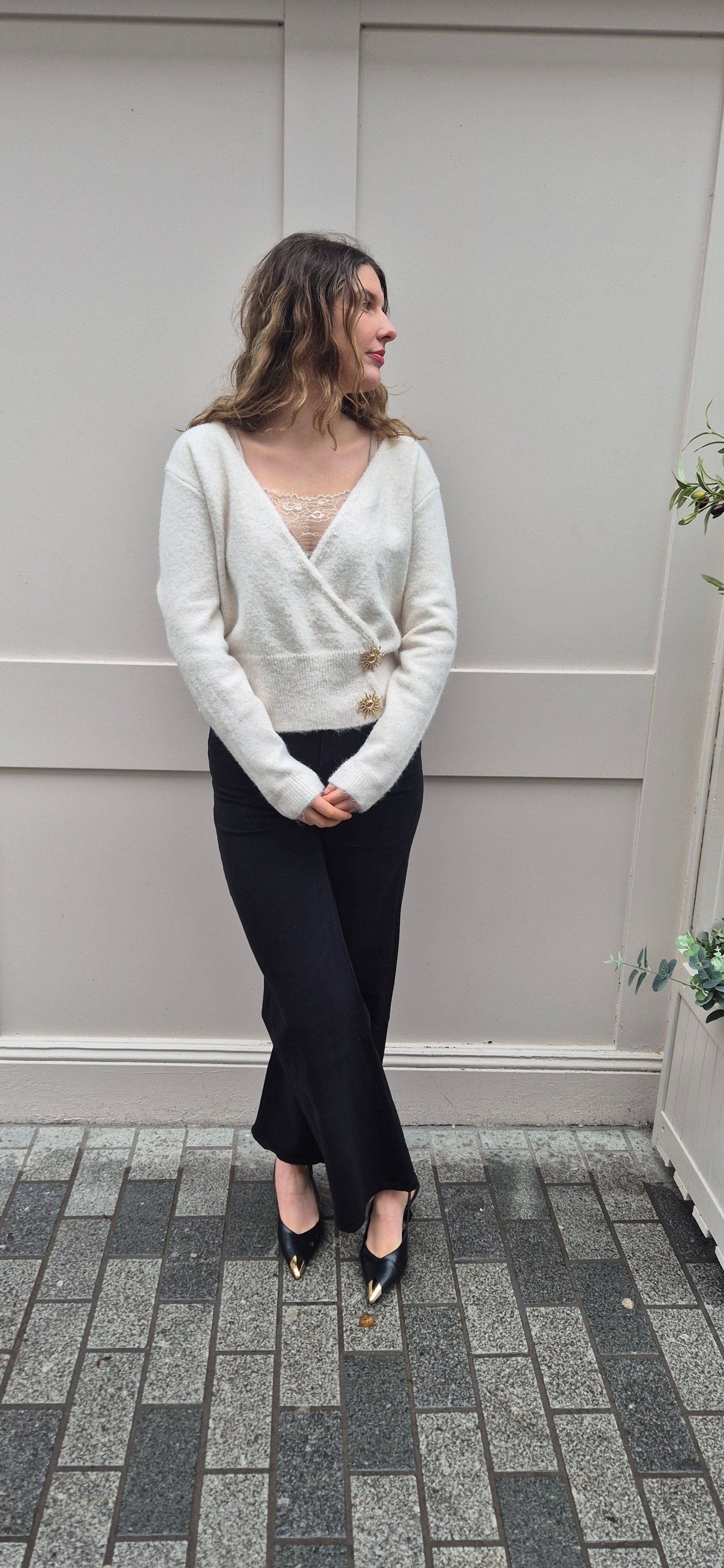 Wren Wrap Cardi Cream