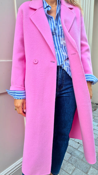 Polly Pink Wool Coat
