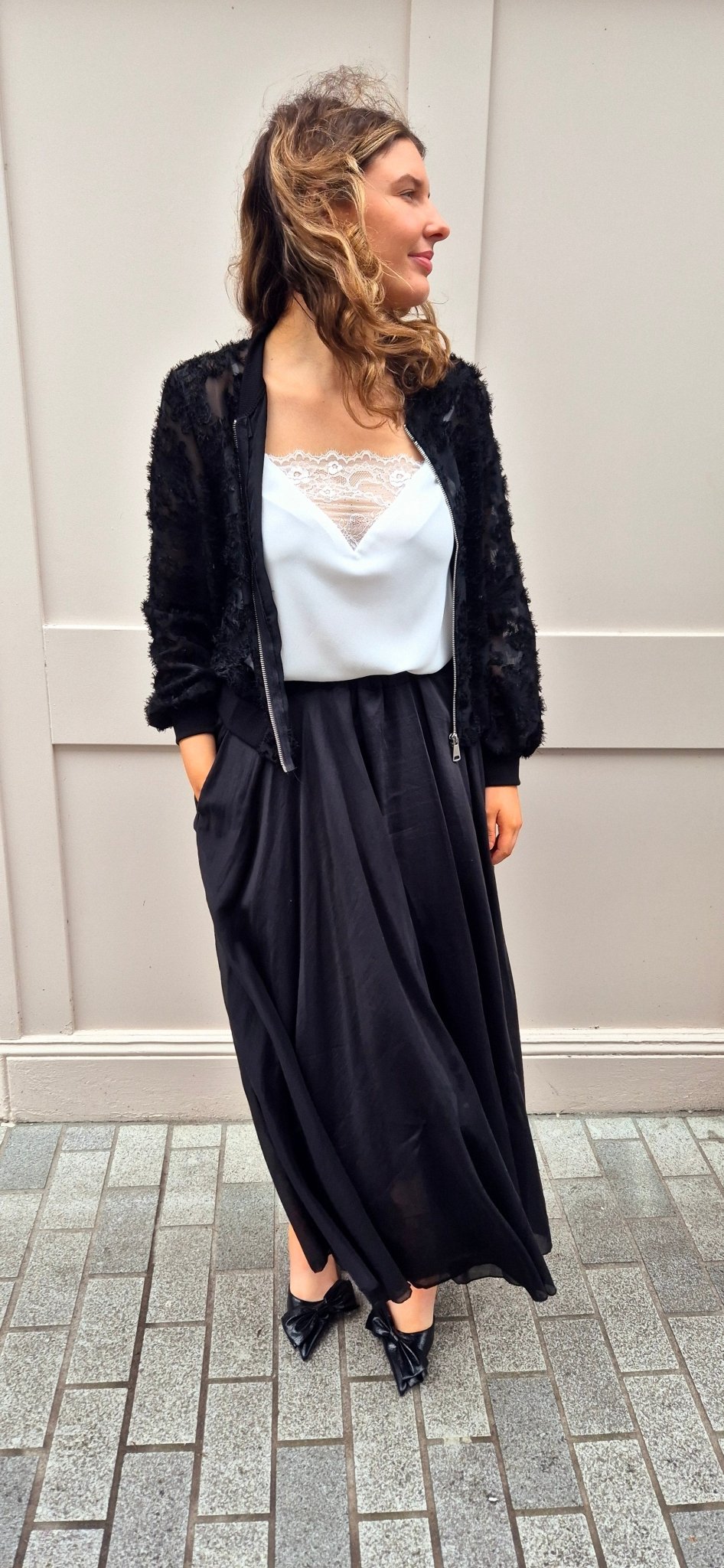Lauren Lace Bomber Jacket - Lily's Boutique