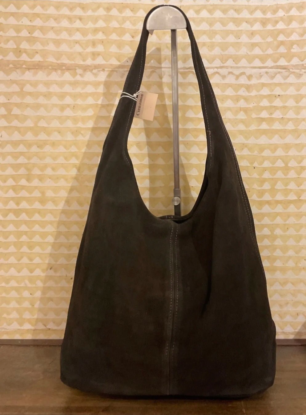 Sarah Chocolate Suede bag - Lily's Boutique
