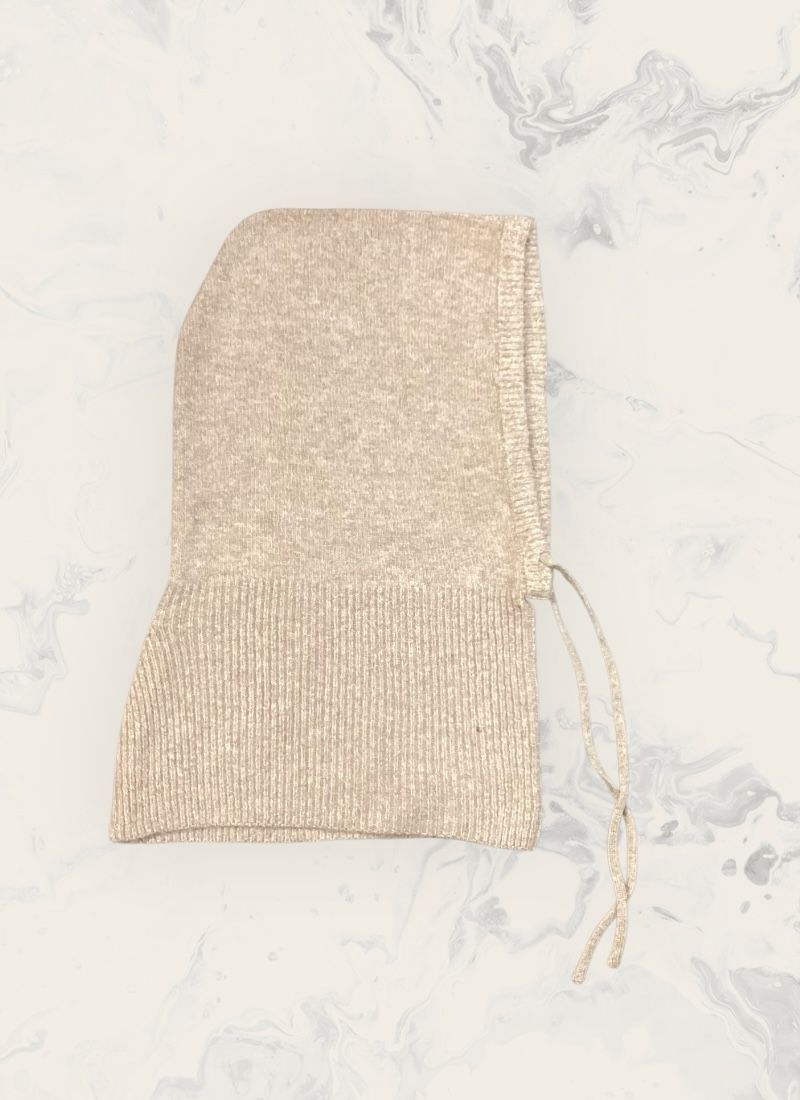 Saskia Beige Snood Cashmere  Blend