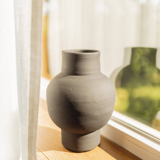 White wide vase