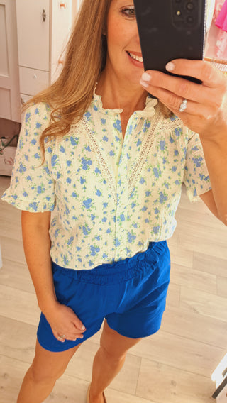 SALE Fleur Shorts Blue