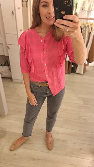 SALE Amber Fucshia Blouse