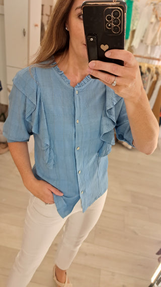 SALE Amber Blue Blouse