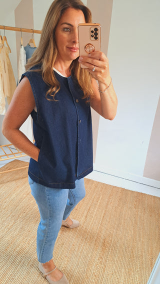 Arabella Denim Waistcoat