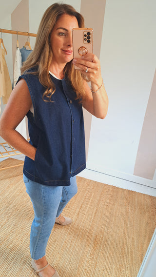 Arabella Denim Waistcoat