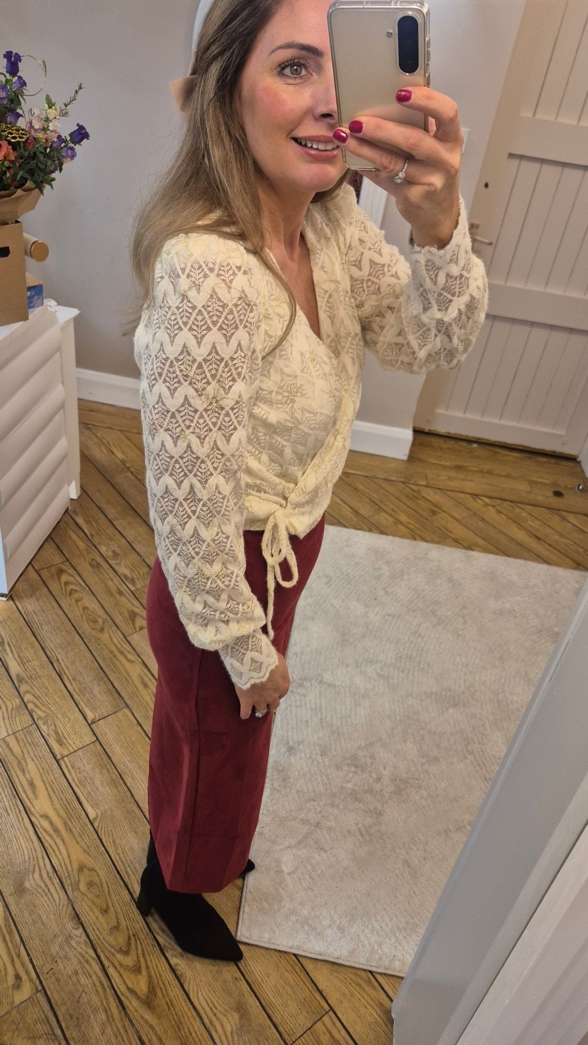 Arabella Lace Wrap top - Lily's Boutique