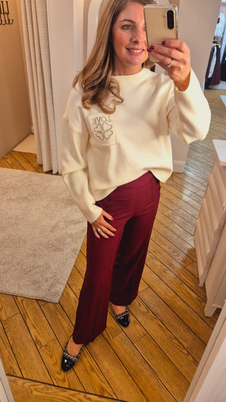 Paloma Burgundy Trousers