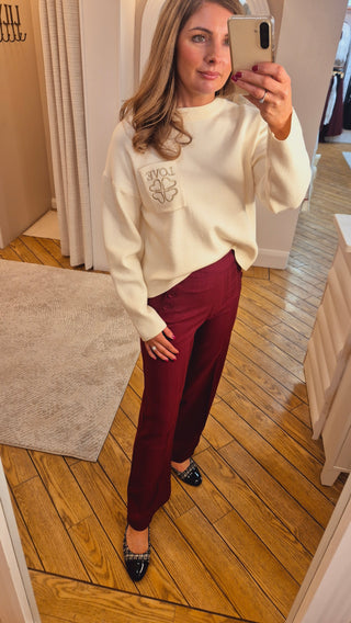 Paloma Burgundy Trousers