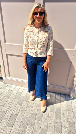 Amy Cardi Top Cream