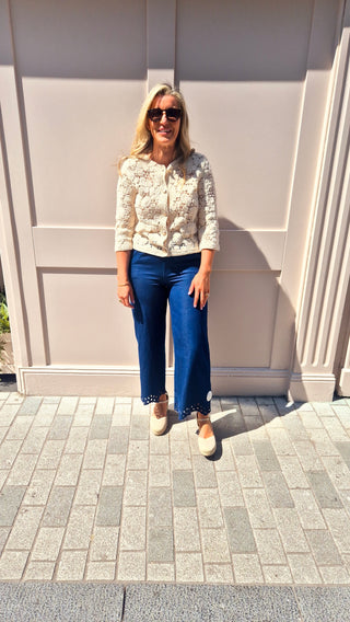 Amy Cardi Top Cream